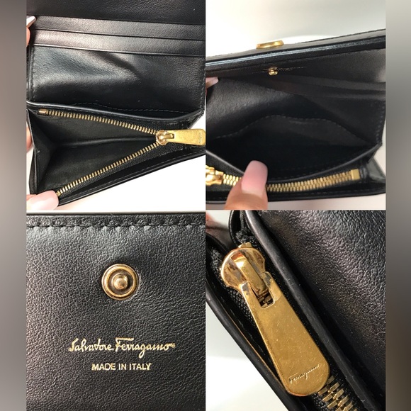 Salvatore Ferragamo Gancini Leather Compact Wallet 😍